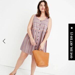 Madewell Scoopneck Tank Dress in multicolor Stripe